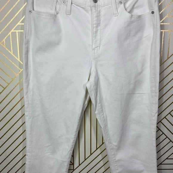 Madewell 9" High-Rise Skinny Jeans Pure White‎ - Picture 8 of 12